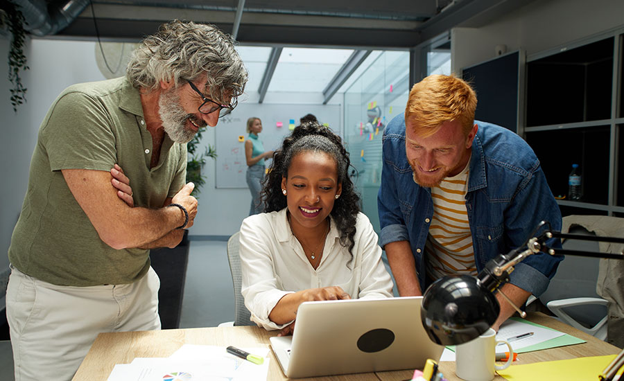 Colleagues Have Meeting, Develop Strategy, Discuss Project Progress