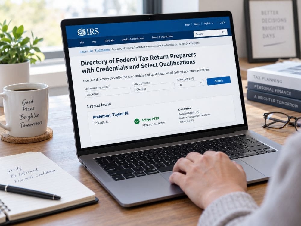 IRS PTIN directory tax preparer verification